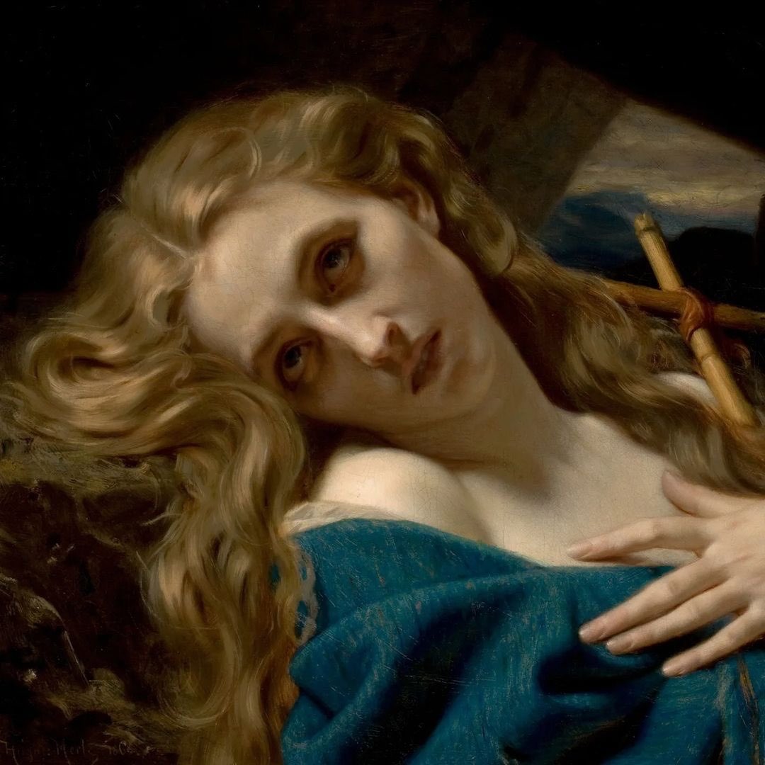 Mary Magdalene in the Cave (1868) by Hugues Merle