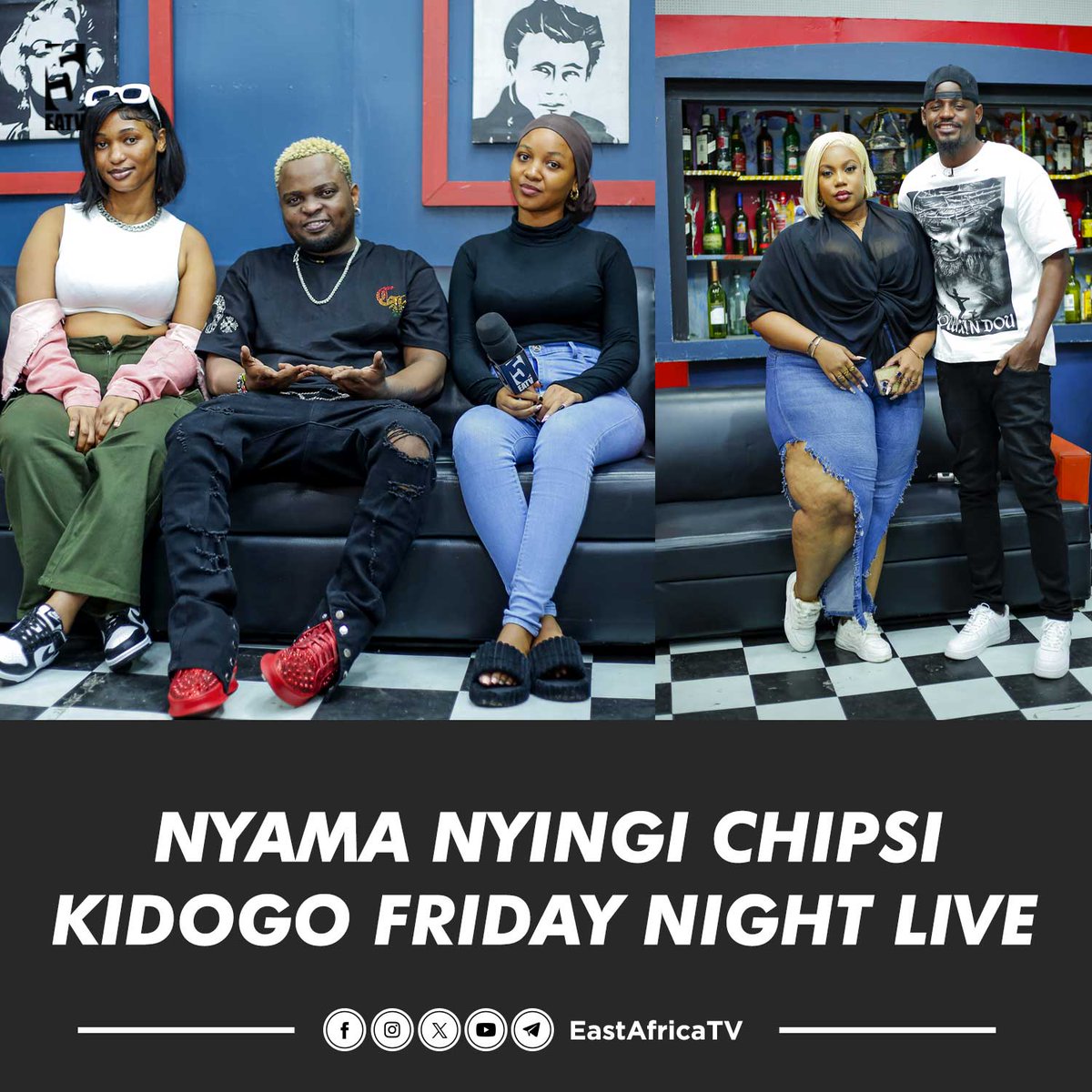 Nyama Nyingi Chipsi kidogo ndani ya #FridayNightLive ya #EastAfricaTV na #EastAfricaRadio, kama huna 'D' mbili hauwezi kuelewa 😀

#FridayNightLive #FNL