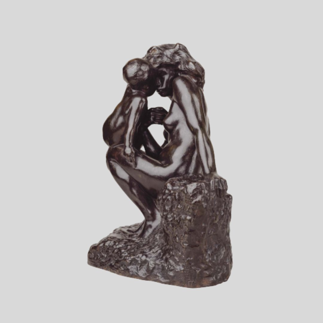 En “La puerta del Infierno” Rodin creó conjuntos de madres e hijos entre los que sobresale “La joven madre”. Según el investigador John L. Tancock, el artista se inspiró en posibles retratos de su hijo Auguste-Eugène Beuret y de Rose, su esposa
