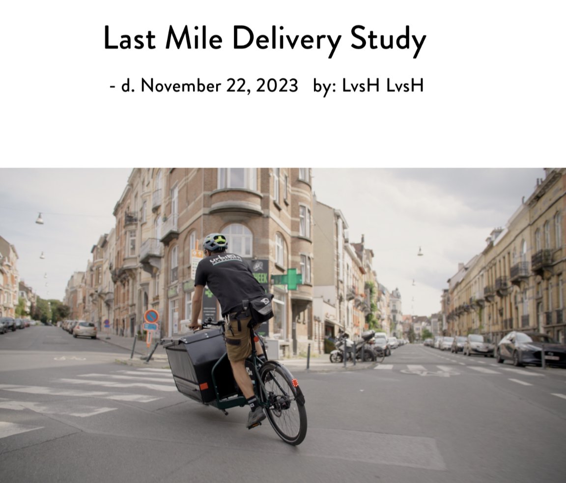 Study: cargo bikes twice as efficient for delivery and up to 10 times cheaper to operate compared to vans. It's just a happy bonus that cargo bikes are good for the environment. Bikes are great for business. larryvsharry.com/blog/last-mile…