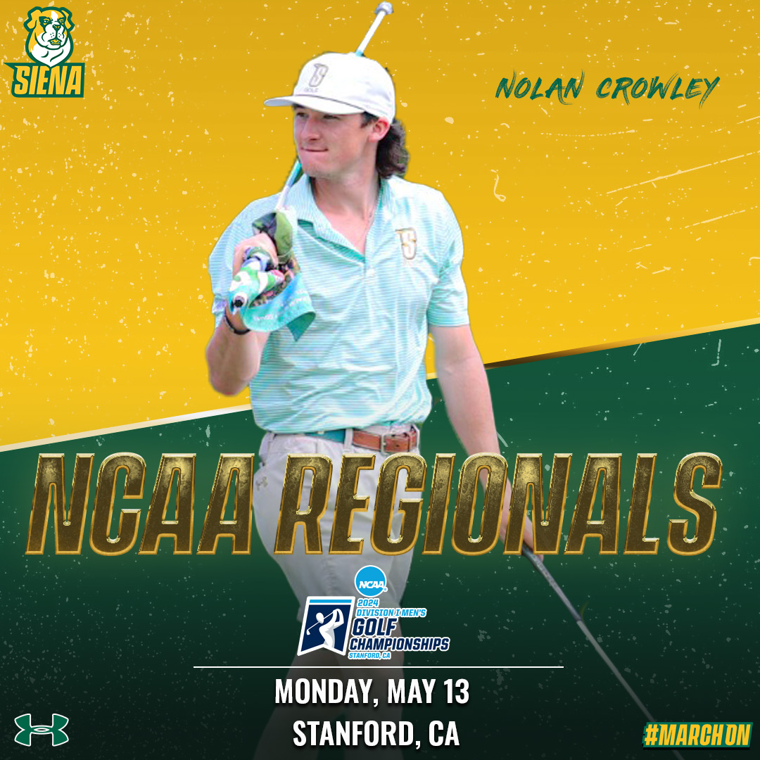 ⛳️ West Coast Vibes Back again for a second consective season, @Siena_Golf heads to the #NCAAGolf Regionals ⏰ 12:20 PM (EST) First Siena tee time ⛳️ Stanford Golf Course 📍 Stanford, CA 📊 shorturl.at/dAIL2 #MarchOn x #SienaSaints x #NCAAGolf x #MAACGolf