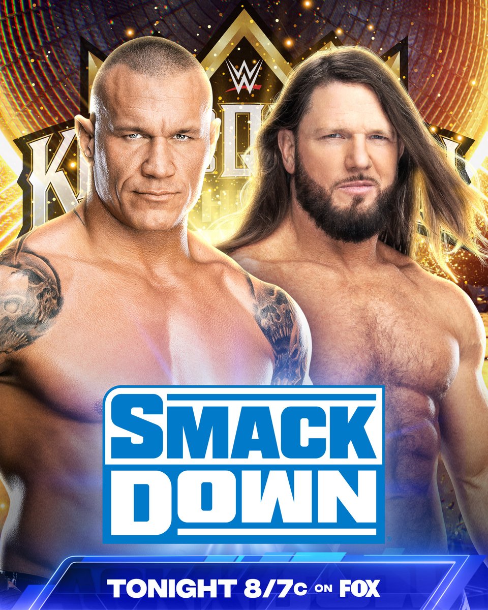 TONIGHT on #SmackDown: @RandyOrton goes one-on-one against @AJStylesOrg in ROUND 1 of the #WWEKingAndQueen Tournament! 📺 8/7c on @FOXTV