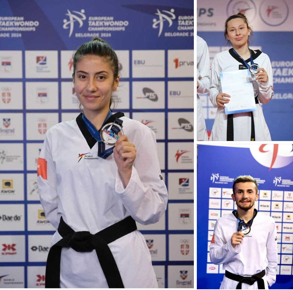 🇹🇷 Sırbistan'da düzenlenen 2024 Para Taekwondo Avrupa Şampiyonası'nda ;
EGOSPOR Sporcularımız; 
53 kg’da Zeynep Taşkın, 
58 kg’daAli Can Özcan ve 
52kg’da Meryem Betül Çavdar, Avrupa ikincisi olarak ülkemize gümüş 🥈 madalya kazandırdılar
Tebrikler…