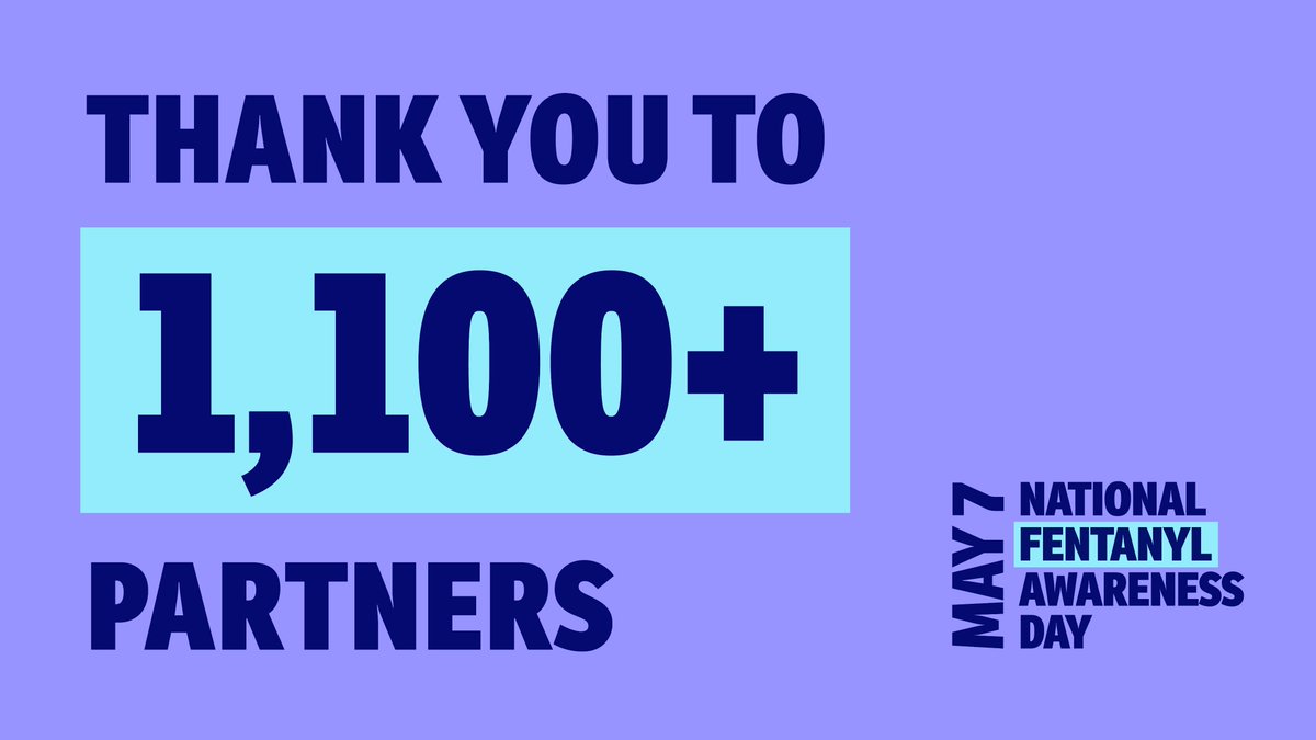 Thank you to the thousands of partners who joined our coalition and activated on the third annual #NationalFentanylAwarenessDay. We truly couldn’t do this without you!