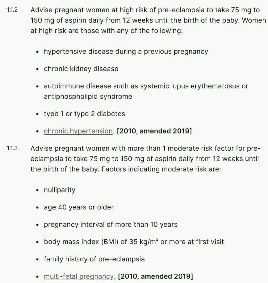 🔴 Hypertension in Pregnancy: Aspirin use

nice.org.uk/guidance/ng133…
#cardioagudos #medtwitter #MedStudentTwitter #medical #meded #CardioTwitter #cardiology