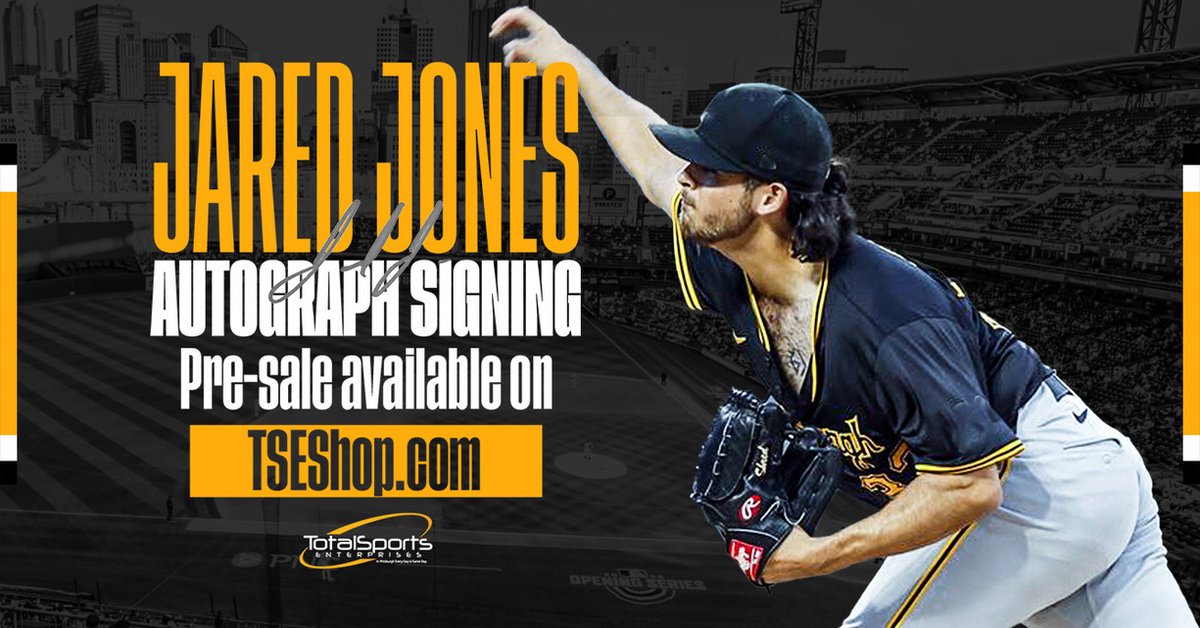 Jared Jones is on the mound tonight ⚾️ Seems like a good time to remind you about our upcoming signing with him 👀 ⬇️⬇️⬇️ tseshop.com/collections/ja…