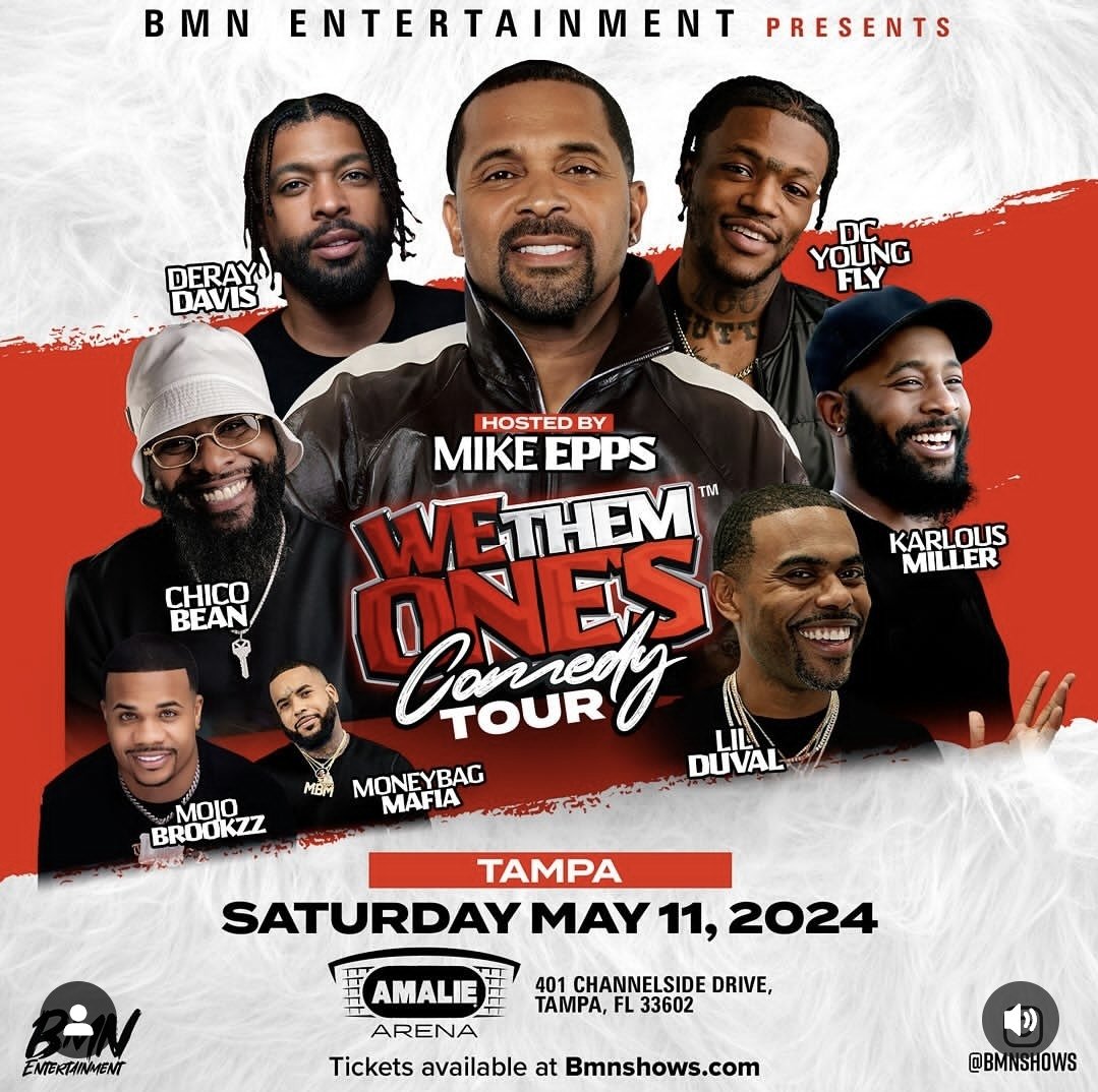 Tampa this weekend we going up with @DeRayDavis @TheRealMikeEpps @DCYOUNGFLY @lilduval at Amalie Arena this SATURDAY. #BuckWitMe