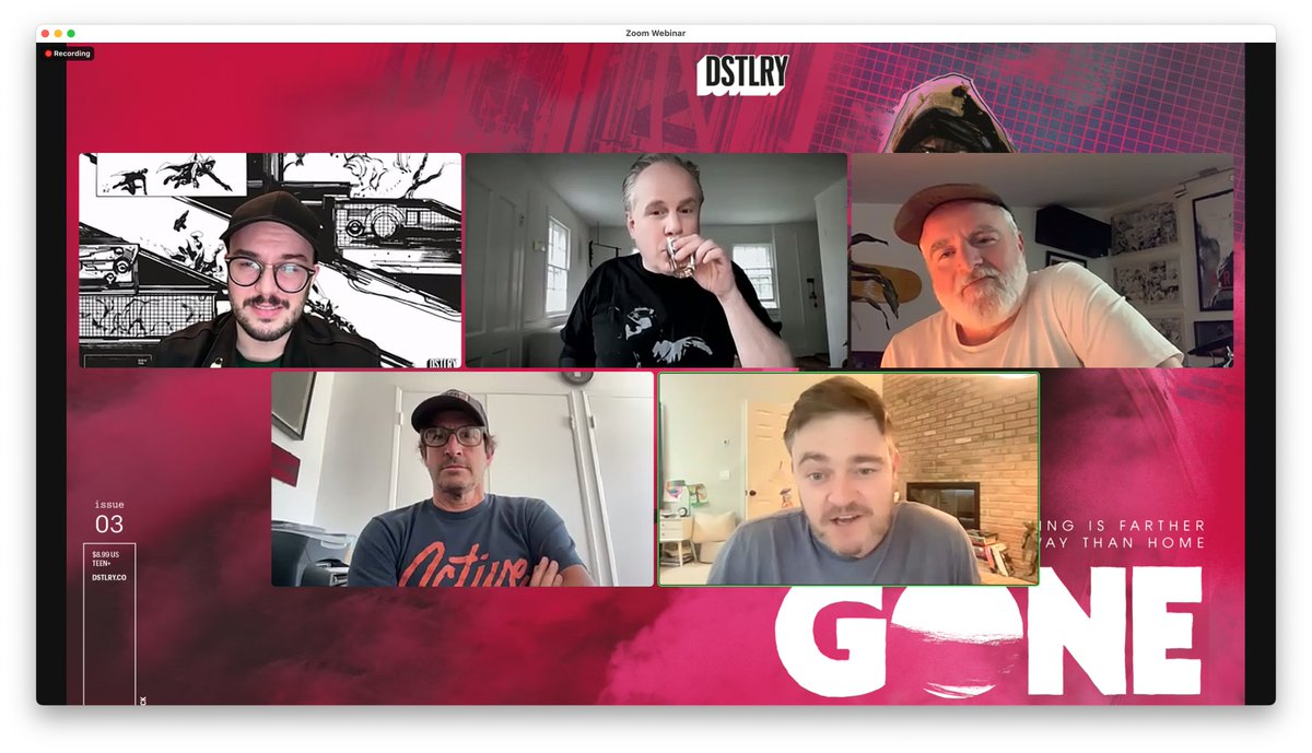 The @Jock4twenty GONE wrap happy hour with Will Dennis and @leeloughridge, hosted by @_nicegold for @DSTLRY_Media owners is happening right now and look who just joined up?! @Ssnyder1835 !