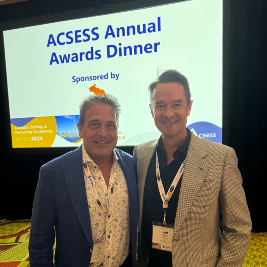 Greetings from Chris Roach and @jeffaplin! As the @acsesscanada Annual Conference in Toronto wraps up, we're reflecting on an incredible few days filled with insights and networking. It was fantastic to see so many in staffing come together! #ACSESS2Work2024 #StaffinginCanada