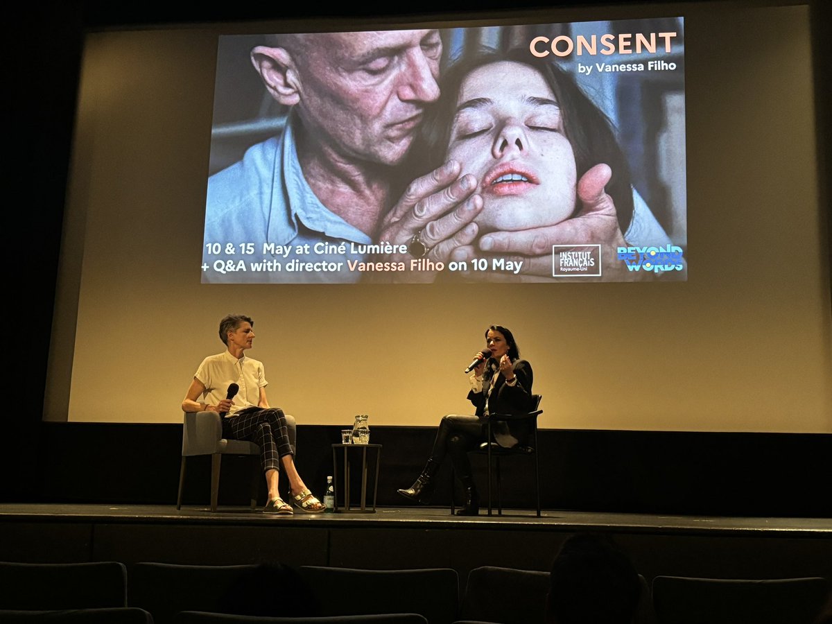 Women’s Right Now at #BeyondWordsFest with the screening of #Consent presented by director Vanessa Filho. 

Based on Vanessa Springora's autobiography, it recounts her relationship with 50yo writer Gabriel Matzneff who seduced her when she was 13.