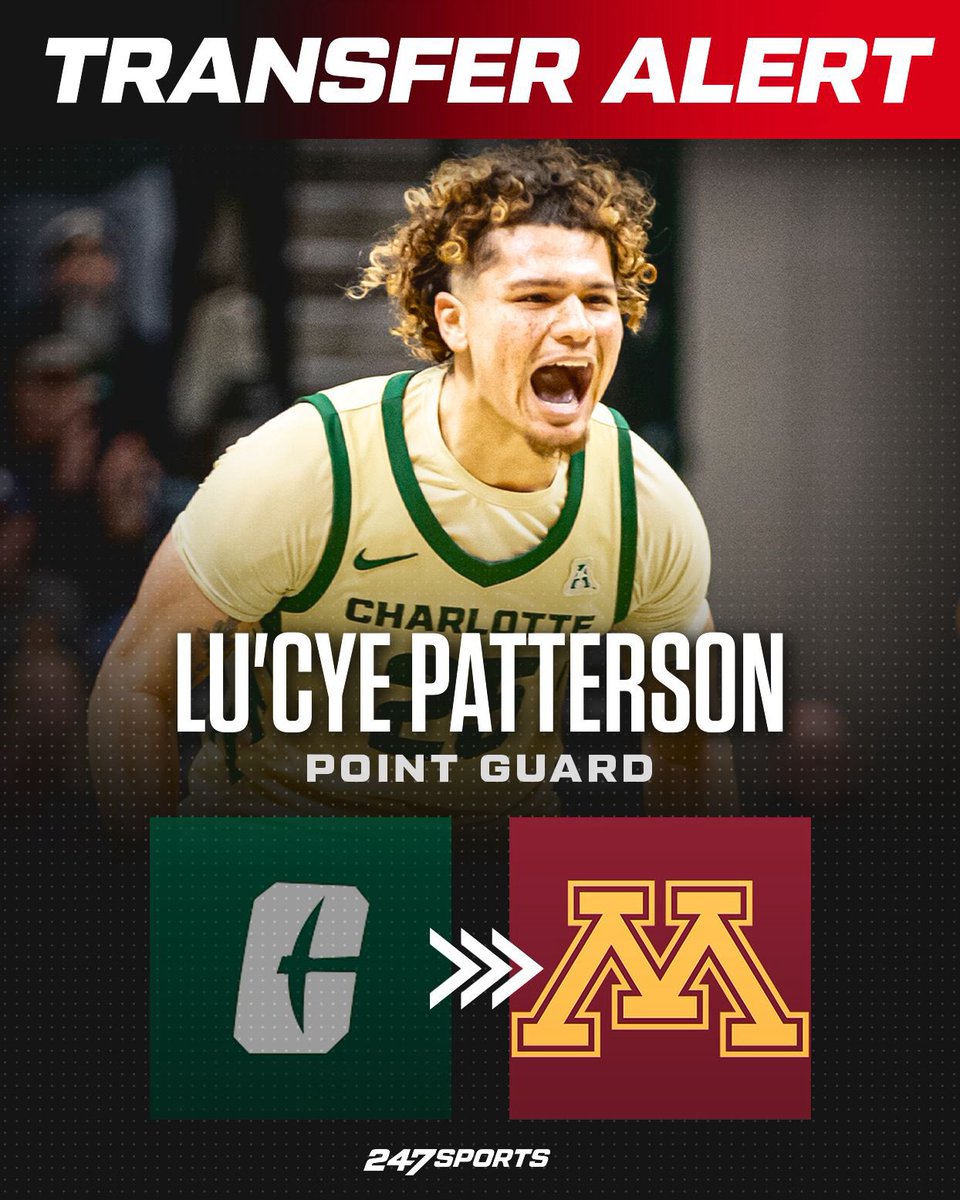 Charlotte transfer guard Lu’Cye Patterson has committed to and signed with the University of Minnesota
