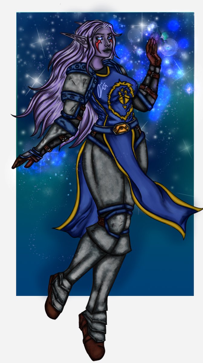I'm trying to be less hard on myself about my art and coloring. So, for this I'm proud of it. For my friend Galaring Heavenstar! <3 

#blizzardentertainment #worldofwarcraft #stormwind #nightelf #kaldorei
