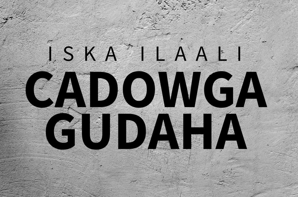 Cadowga Gudaha ayaa ka xun Cadowga Dibedda. Iska ilaali una foojignow midka soomaaliga kula ah oo burburkeenna raadinaya, ka shaqaynaya oo ku farxaya dhibkeenna. #CadowgaGudaha ♥️🇸🇴♥️