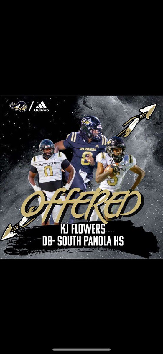 KJFlowers81's tweet photo. Blessed to receive an offer from East Central🖤💚  #AGTG @_coachcrawford_  @_coachMAC1 @FCProspects_ https://t.co/uIOjxWDqgH