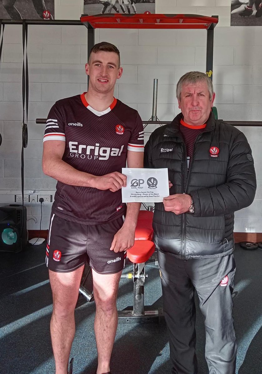 ⚾️🇦🇹 𝗖𝗛𝗥𝗜𝗦𝗧𝗬 𝗥𝗜𝗡𝗚

Derry face London tomorrow at 1:30pm in Round 4 of the Christy Ring cup, with previous games played vs. Wicklow, Tyrone and Kildare. 

Pictured are the Derry player of the match winners from those games, sponsored by Goal Post N.I.

𝘃𝘀.