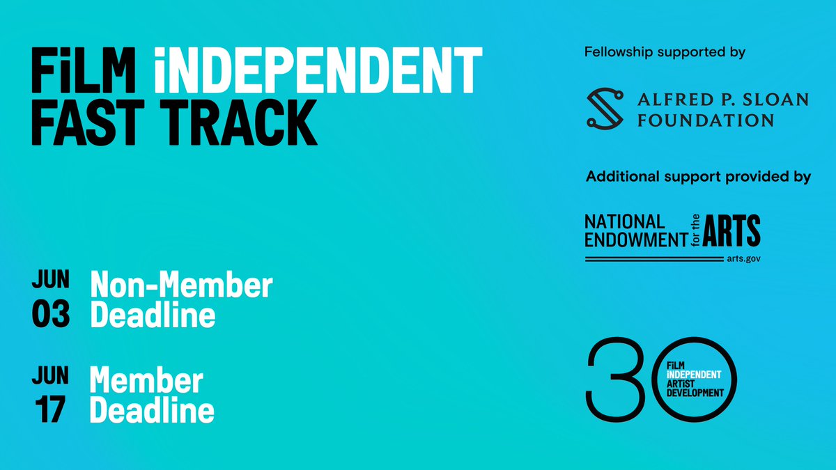 Film Independent #FastTrack applications are officially open! Designed to connect producer-director teams with industry leaders, this program helps put projects on the “fast track.” Learn more + apply: tinyurl.com/4sxdvx33