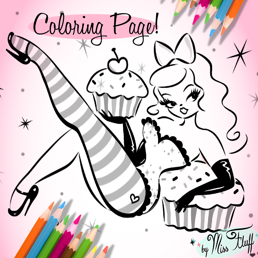 💖 Happy Fluffy Friday! 💖
 sneak peeks,& free  downloads of my Cupcake Dolls coloring book in progress.
mailchi.mp/missfluff/cupc…
I will be switching them out with new pages soon!

#coloringpages #adultcoloringbook #adultcoloring #fluffcoloringfun