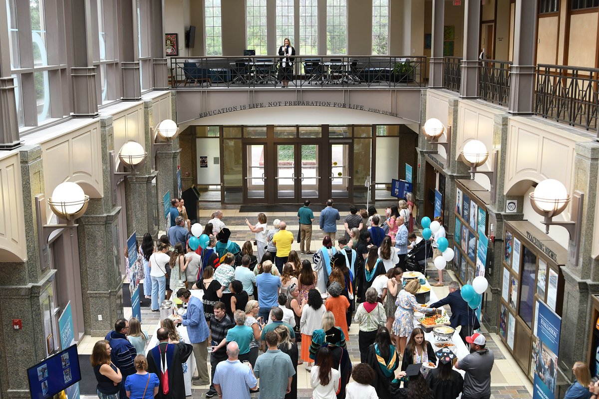 Check out our amazing grads at the Watson College of Education Graduation Reception! bit.ly/3UE6y8M #2024grads #ItBeginsWithTeachers #ItBeginsWithLeaders #UNCW #UNCWCommencement