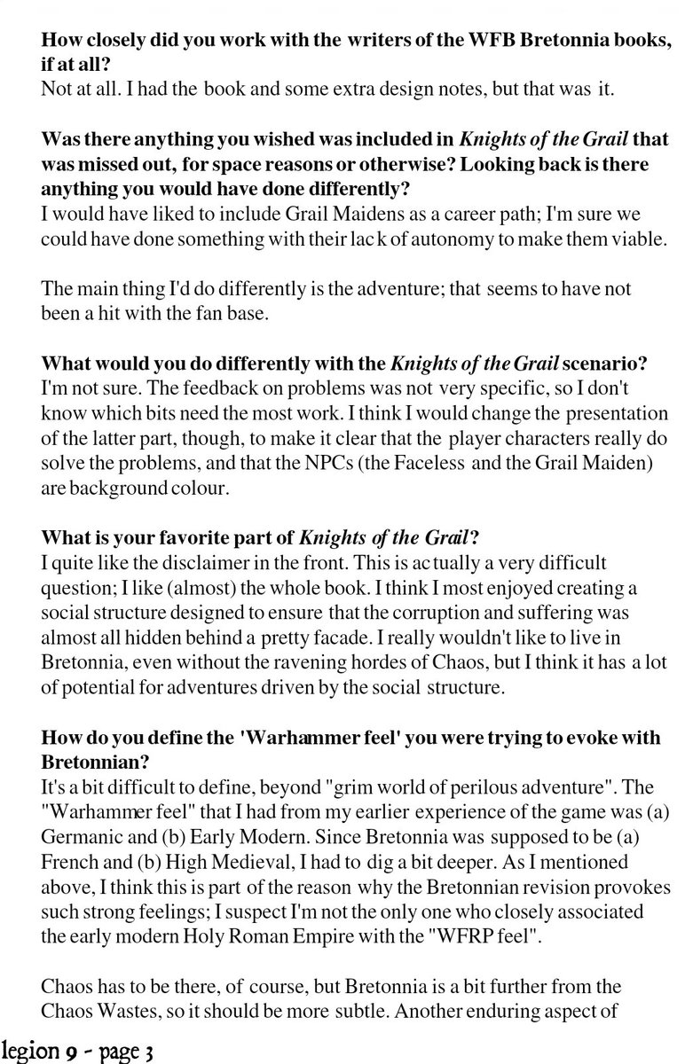 @_Jyggalag_ I checked, apparently the sexism was introduced BY KotG.
I looked up the author, David Chart seems to subscribe to the idea that 'things are bad to the extreeeme' in a 2000's way I didn't see since comic books.
Good thing lore can't enter my table without permission
Damn, so sad.