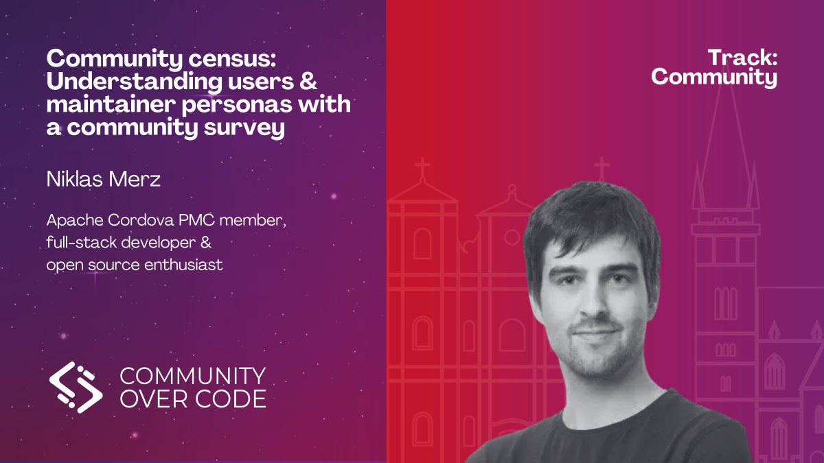 🎤 #CommunityOverCode Eu Speaker Spotlight To understand the health + sustainability of a project you should take a closer look at the community first, not necessarily the code, says Niklas Merz of @apachecordova Don't miss this talk - register today! bit.ly/46AYkDf