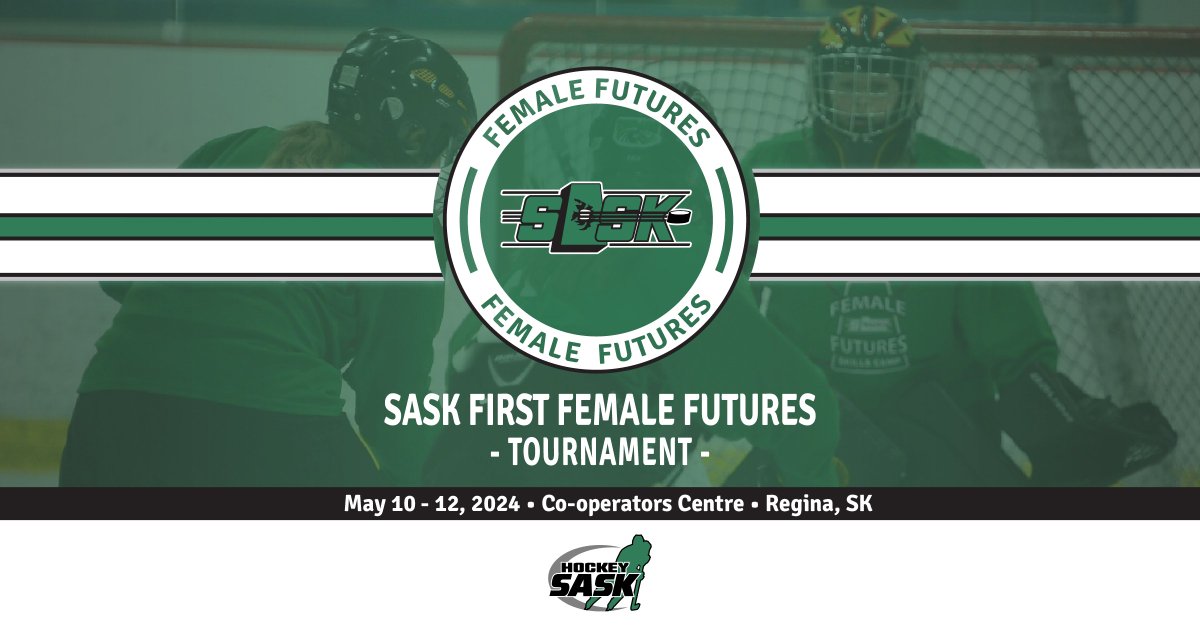 Best of luck to all the hockey players gearing up for the Female Futures tournament in Regina this weekend! 🥅 Play your hearts out + showcase your skills on the ice. You've got this! 💚 For rosters and the schedule, visit the link. 🔽 TOURNAMENT HUB: hockeysask.ca/players/develo…