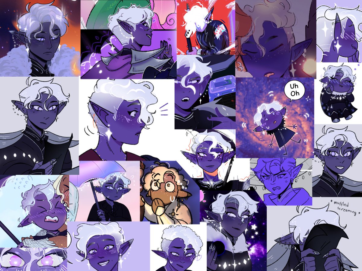 taking this moment to share my essek collage from most esseks ive drawn so far bc i'm very normal about him 💜 #CriticalRoleSpoilers