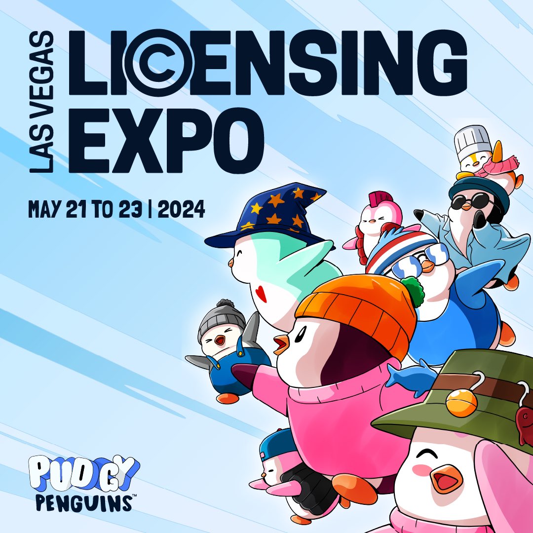 Come visit the Pudgy Penguin booth alongside legacy IPs at the Las Vegas Licensing Expo, the world’s largest licensing trade show, from May 21-23.

Learn how to get a ticket below.