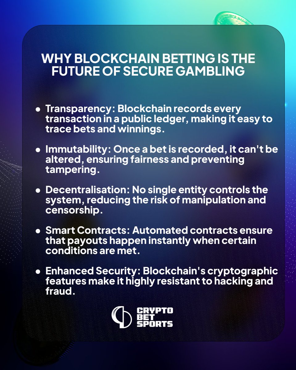 Unleash your betting potential with the security of blockchain technology. Discover the benefits below. #BlockchainBetting #SafetyFirst