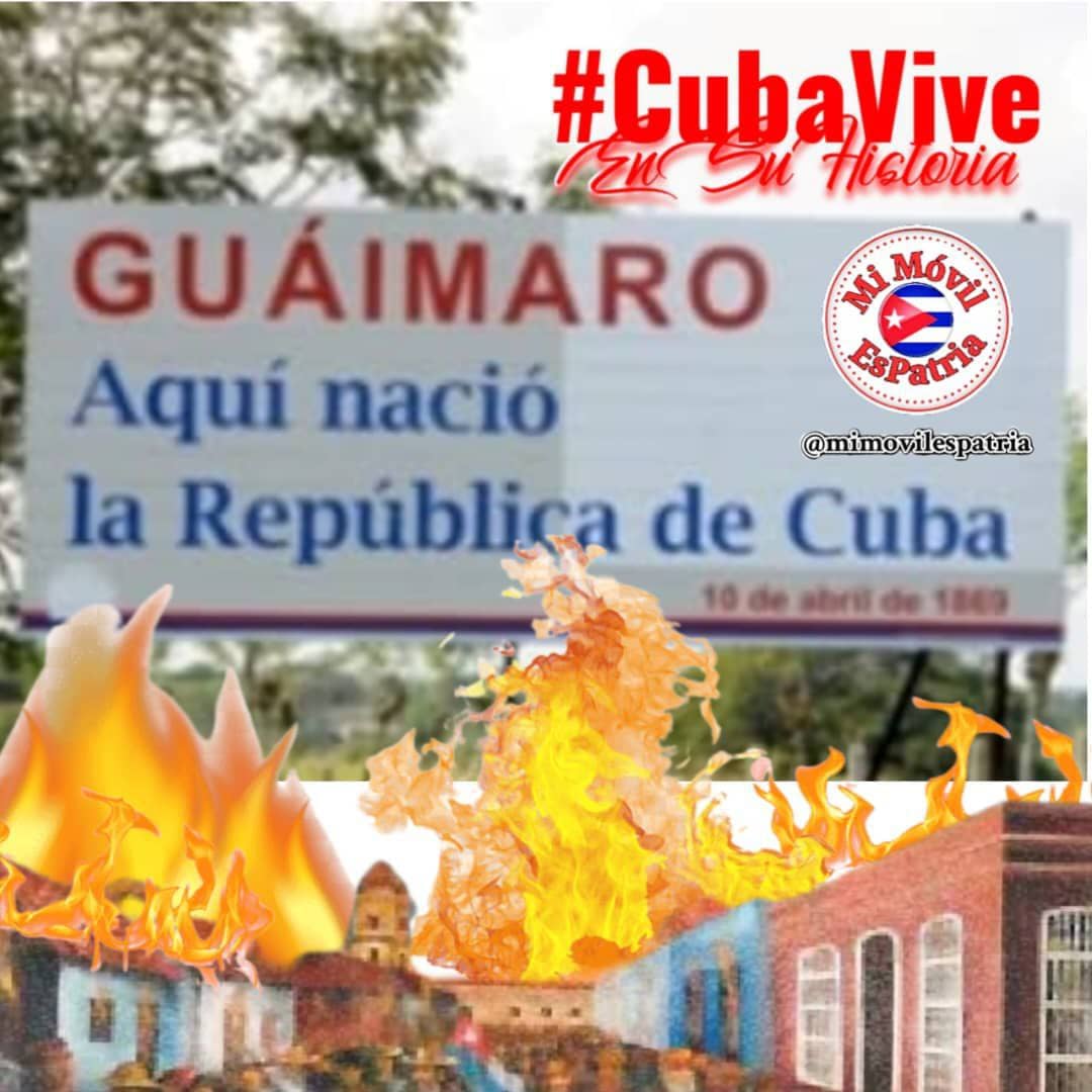 155 años que los patriotas de Guáimaro seguían el ejemplo de los de Bayamo, quemaban su ciudad antes que entregarla a los colonialistas. #CubaViveEnSuHistoria
