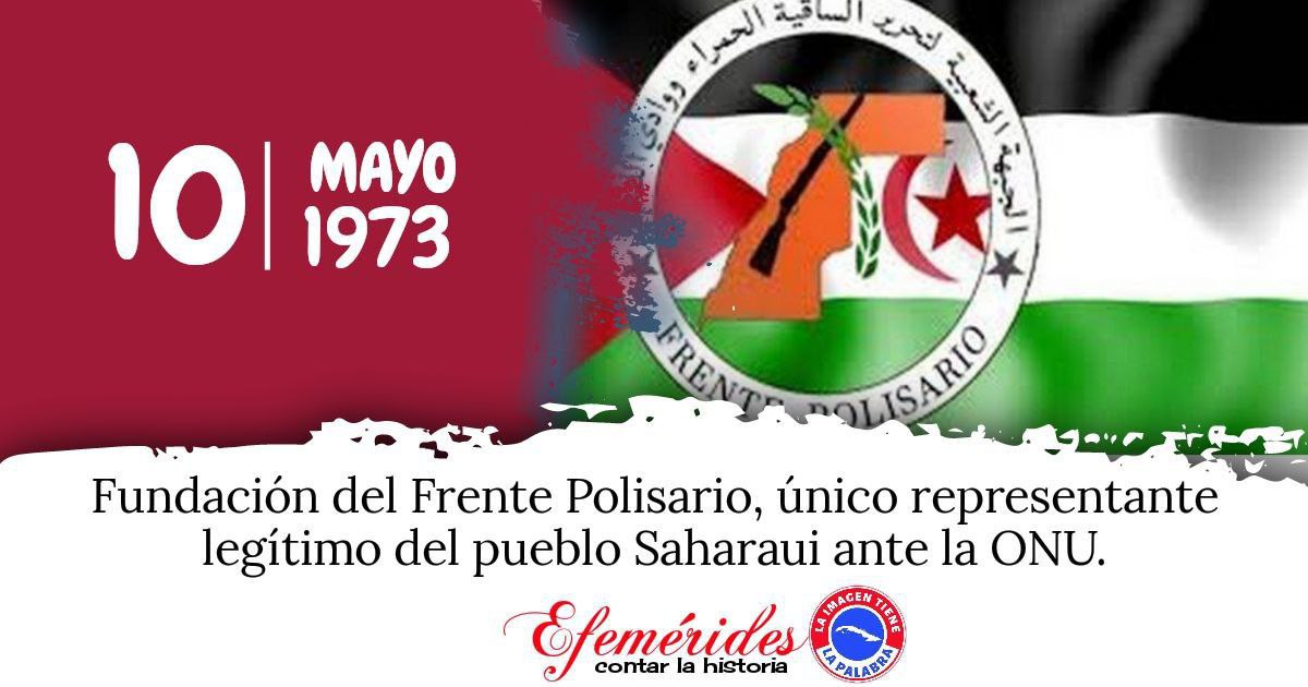 #Niquero #ProvinciaGranma El Frente Polisario surgió como respuesta a la ocupación del Sáhara Occidental, es lograr la independencia y autodeterminación del pueblo saharaui a través de la lucha armada y la resistencia @YudelkisOrtizB @ovalle_verdecia