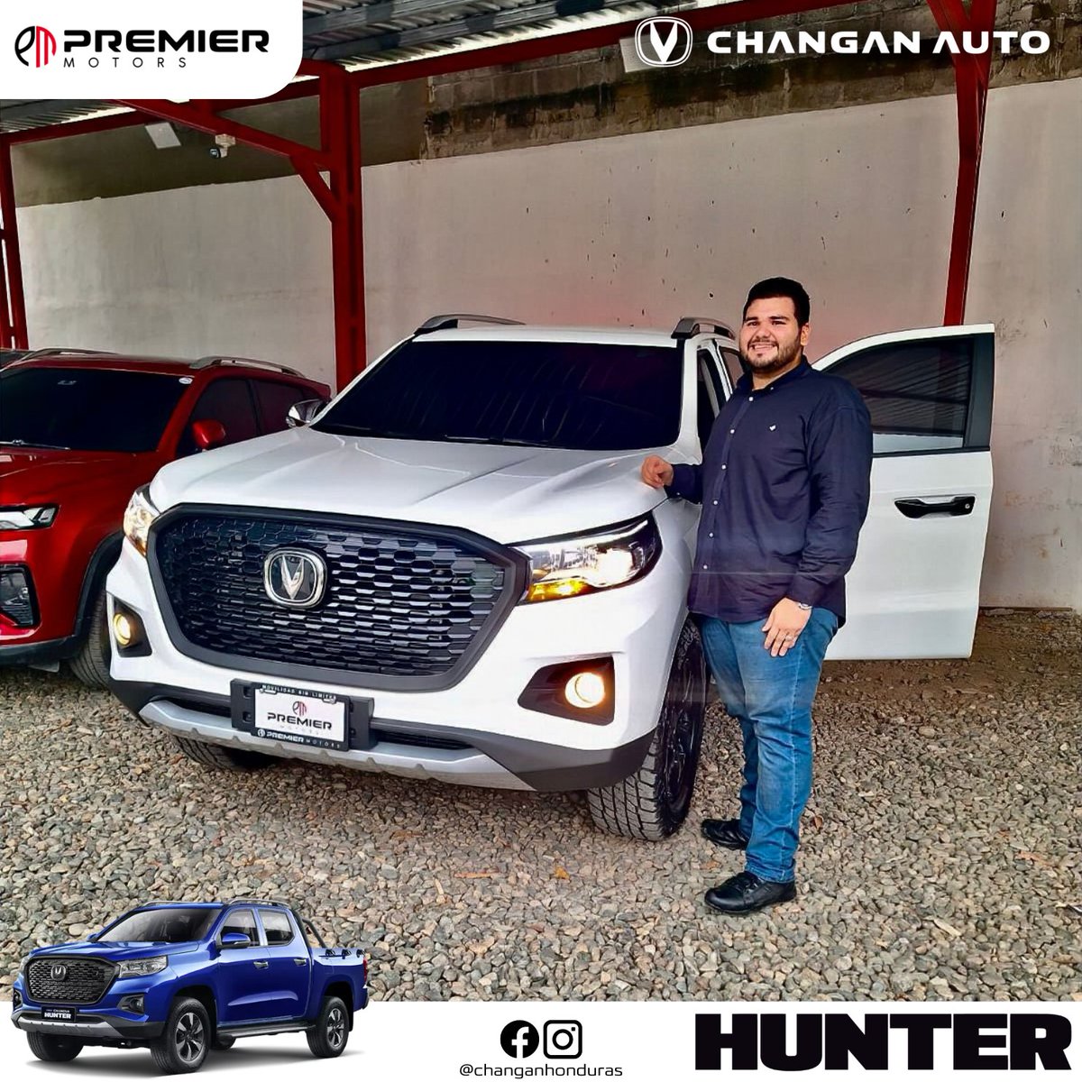 ¡Felicitaciones a nuestro cliente de San Pedro Sula por la adquisición del Changan Hunter! 🎉🚙 Estás listo para conquistar todos tus destinos con estilo y potencia. ¡Bienvenido a la familia Changan! #ChanganHunter #SanPedroSula #AventuraAlMaximo