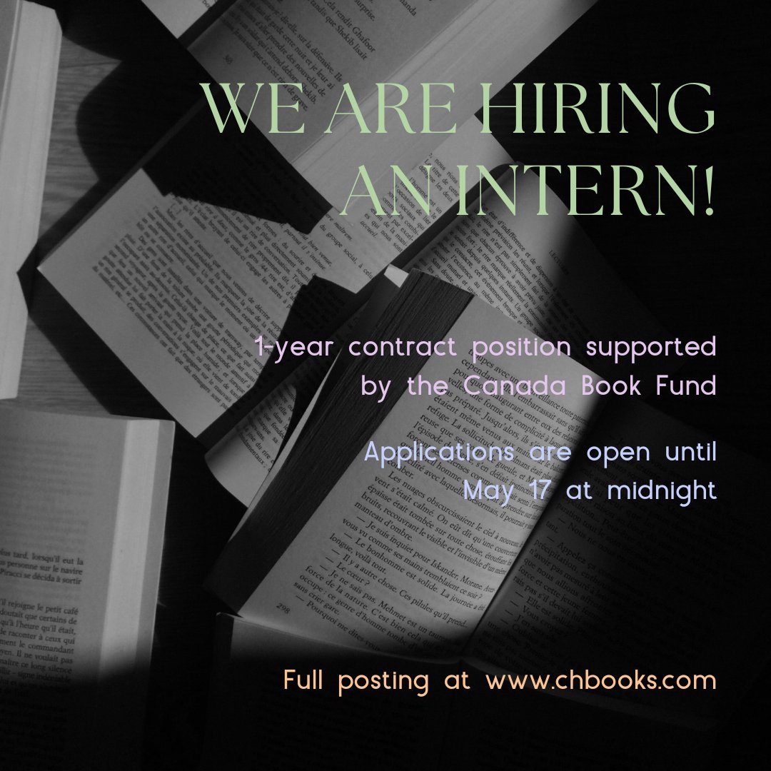 We're looking for an intern! 🤩 Check out the posting here: chbooks.com/About-us/Caree…