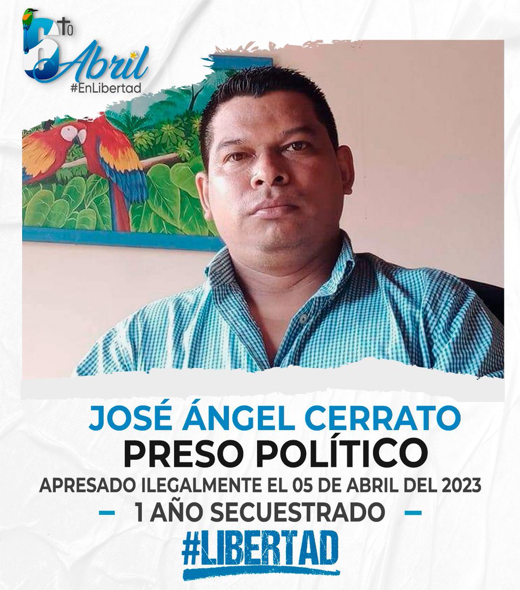 ¡Libertad para José Ángel Cerrato! José tiene un año secuestrado, encarcelado injustamente por delitos que no cometió. ¡Exigimos su liberación inmediata! #LibertadYa #SinJusticiaNoHabráPaz