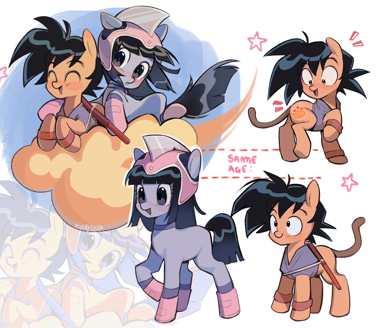 ErinArtista's tweet photo. Goku and Chichi but pony https://t.co/FU72CYBwri