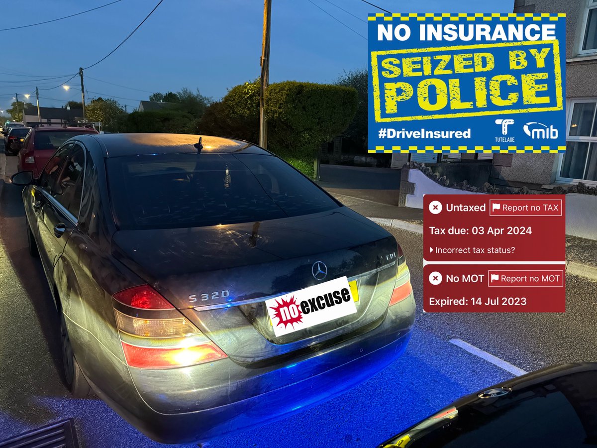 DC_NoExcuse's tweet image. #Mercedes stopped in #Summercourt - uninsured, expired VEL and MOT + cord exposed on a rear tyre - second car this driver has had seized in a week 🤦🏻‍♂️- seized and driver reported to court #NoExcuse