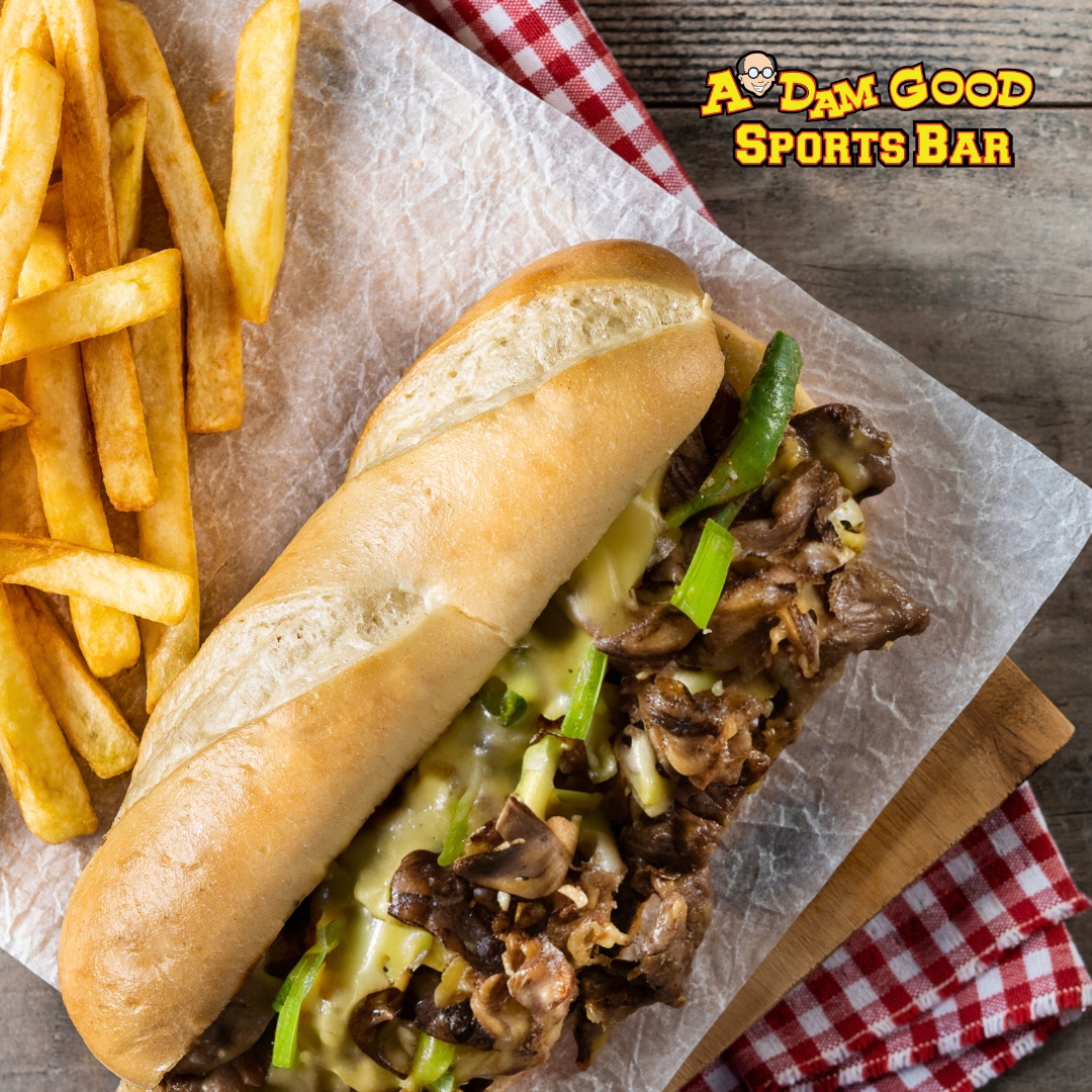 Sink your teeth into our A'Dam Philly Cheesesteak! 🥖 Loaded with thinly sliced steak, mushrooms, and melted provolone, all tucked into a fresh sub roll. A classic with a twist!

Don't forget on Sunday is the celebration of Mother's Day and we have $5 Strawberry Margaritas, $ ...