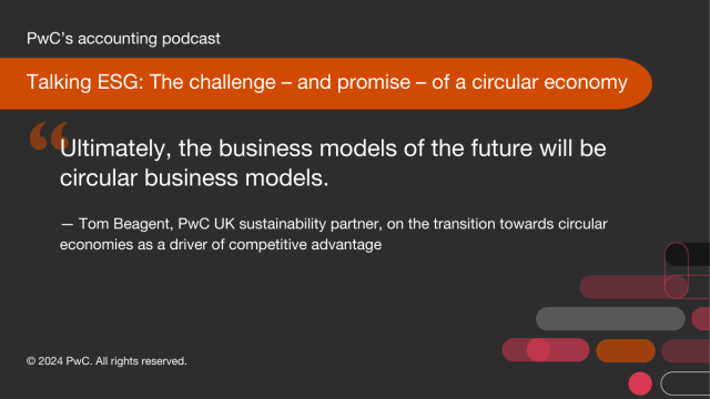 Our latest #sustainability #podcast explores the challenges and rewards of shifting consumer and industry behavior towards #circularity, and what a circular economy of the future can look like. Tune in to learn more! pwc.to/3UE7YQE