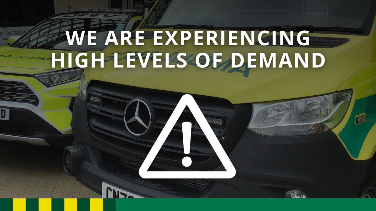 We are experiencing high levels of demand across Wales #HelpUsHelpYou by: 🆘Only calling 999 for a serious or life-threatening emergency 📞Only calling back if the patient's condition worsens or they no longer need our help 💻Using the @NHS111Wales symptom checkers