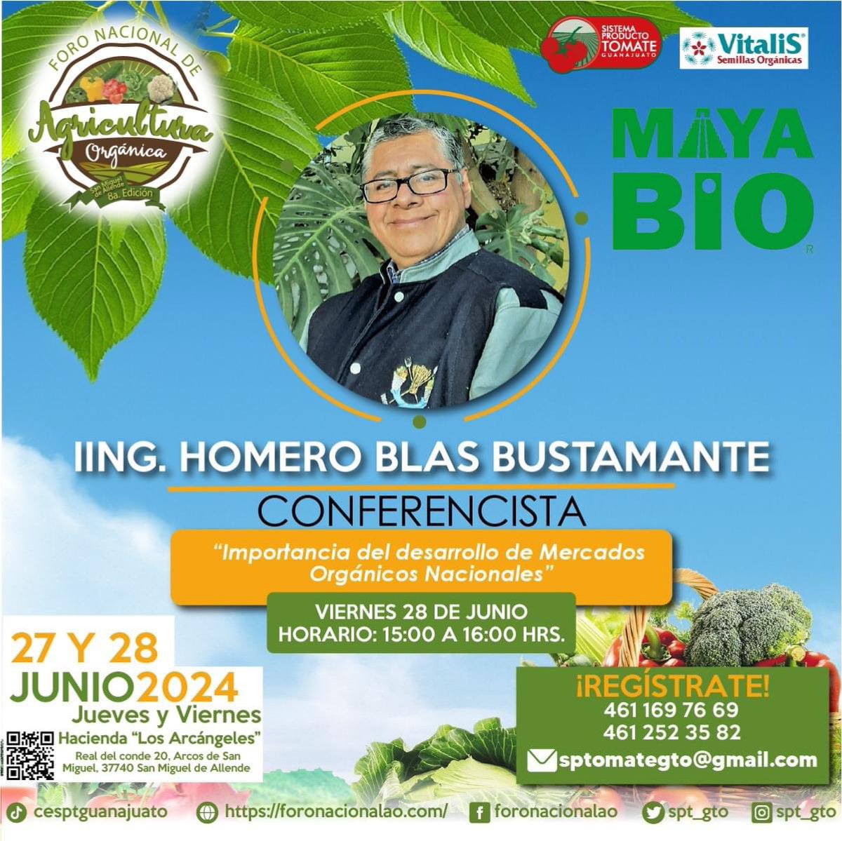 Cordial invitación: este 28 de junio impartiré una conferencia sobre los mercados locales y nacional de productos orgánicos. En #SanMigueldeAllende