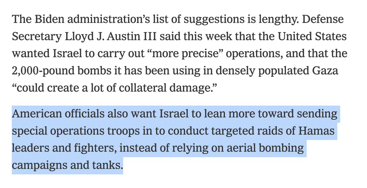 I see no reason why Israel should add extra risks to its soliders after Oct 7 — when bombing will do the job