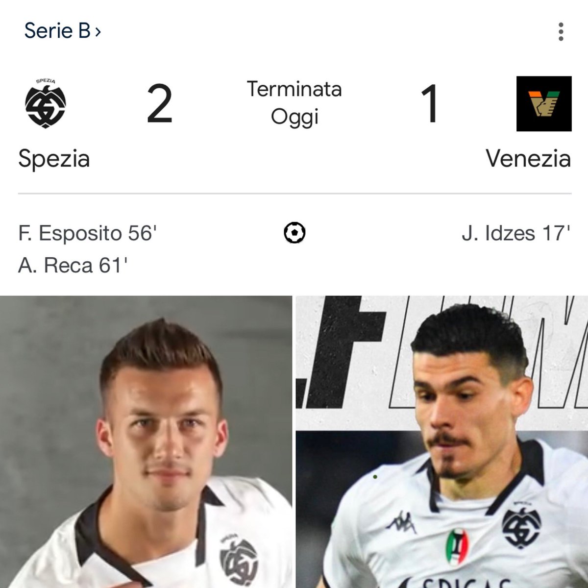 Vittoria!!! Lo Spezia batte il Venezia e conquista la salvezza! 🦅

Si conclude una stagione difficile, ma adesso dobbiamo ripartire tutti insieme con un progetto di Spezia Calcio vincente!  

Sempre forza Aquile! ⚪️⚫️

#speziacalcio #laspezia