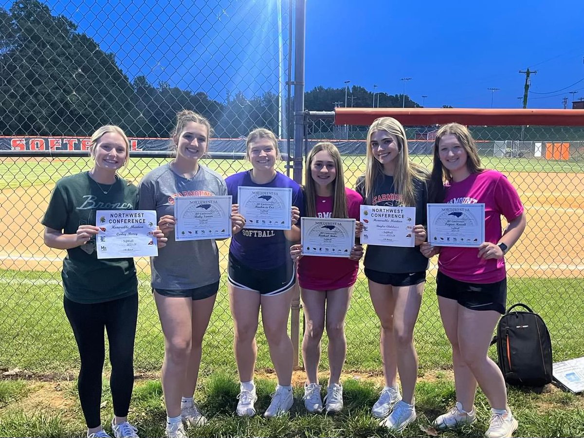 Starmount 24’ Conference awards

Rachael Bates - All Conference &amp; All-Tournament

Mackinzie Cox - All Conference

Molly Swaim - All Conference

Payton Howell  - All Conference 

Baylee Childress - All Conference Honorable mention 

Carley Money - All Conference Honorable mention