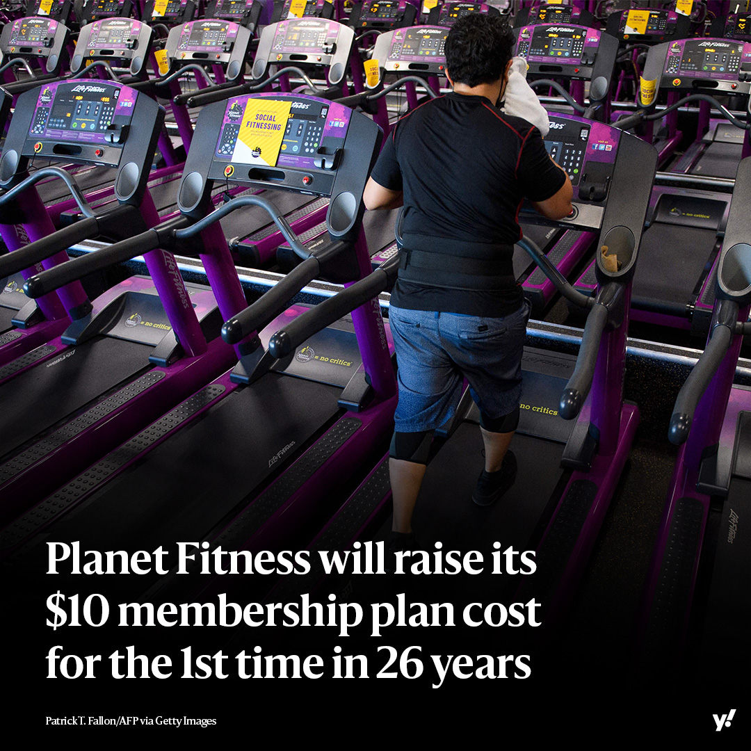 This summer, Planet Fitness will raise the price of its “classic” membership from $10 a month to $15 for new members. The move comes as higher interest rates and construction costs have slowed down new gym openings.⁠ yhoo.it/3yiPTjS