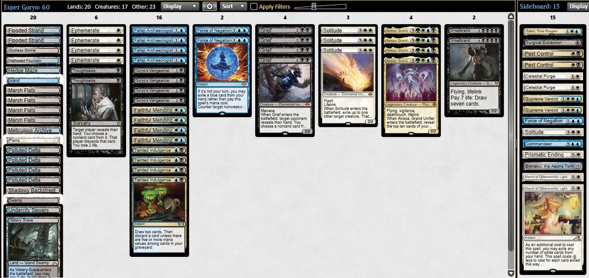 BigBossAardos's tweet image. Won Modern challenge with Esper Goryo, deck is still blast to play! Another trophy for #teamKCT (@Xerk_MTGO  and @WrzoBuMTGO) all thanks to #hardtesting. 😄🏆😄😄 MUs in the comments