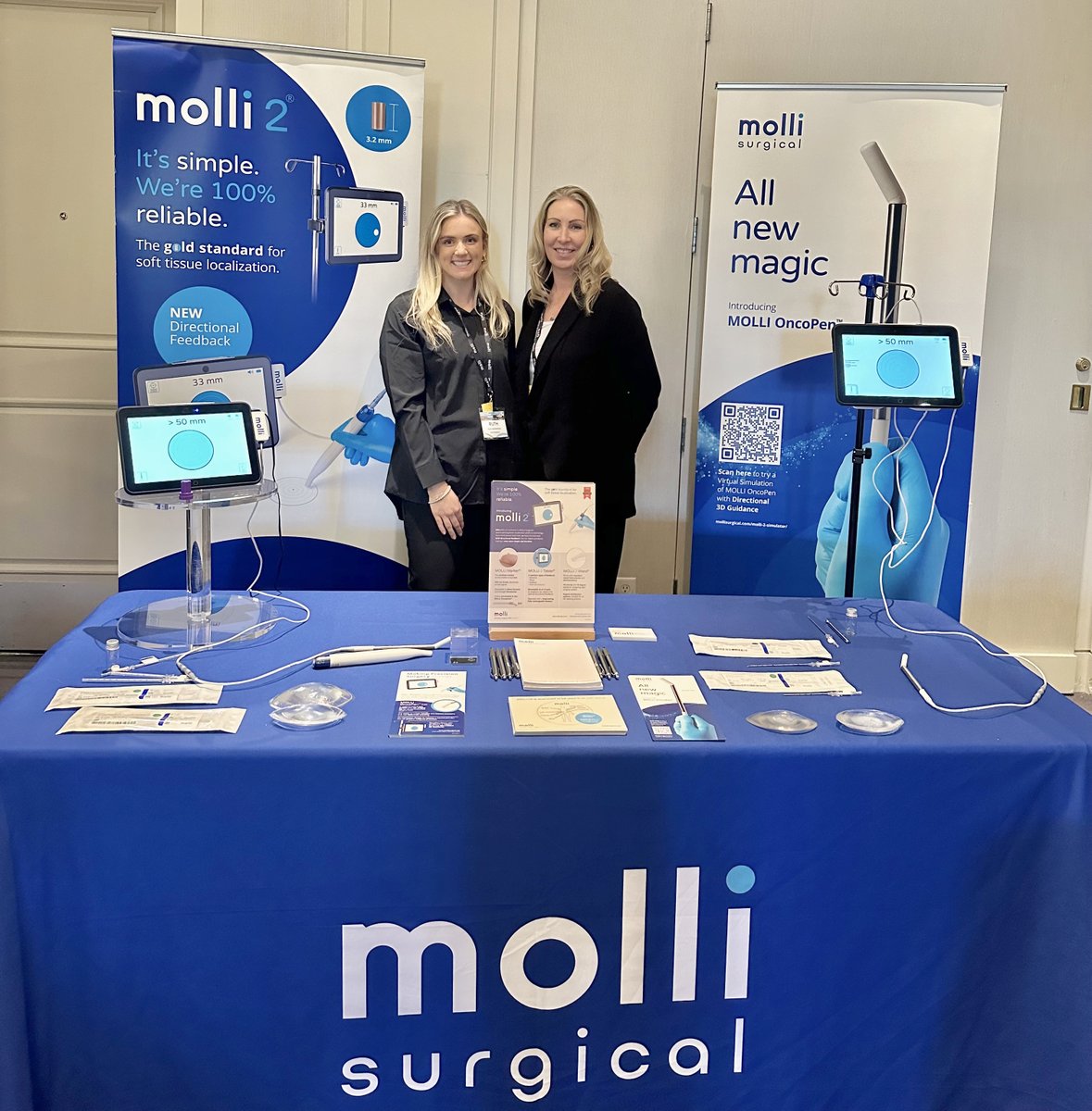 @MolliSurgicalis at The BC Surgical Society Annual Spring Meeting! Stop by our booth to learn more about MOLLI OncoPen™, our latest #innovation in soft tissue localization and meet our team members Ruth MacSweeney and Kelly Dawson. #MeetMOLLI #healthcare #innovation