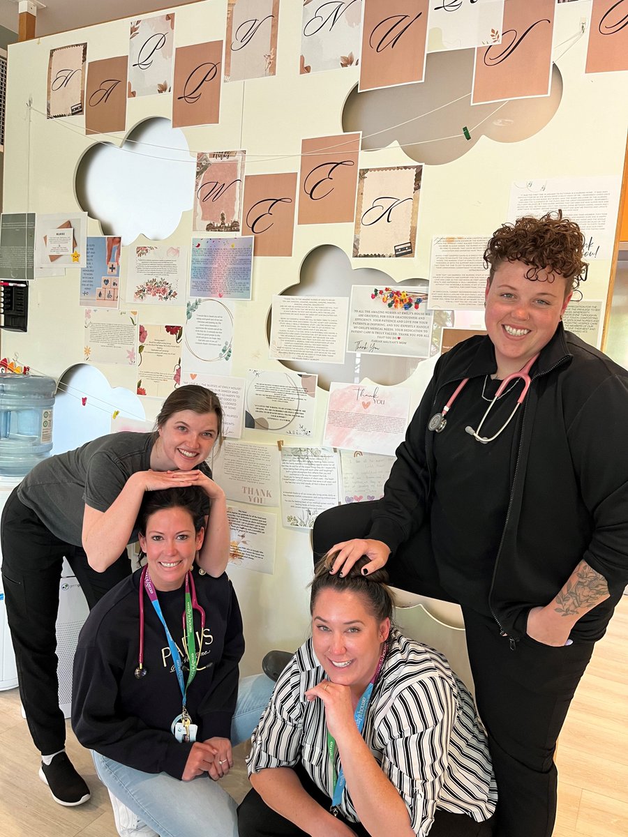 National Nurses Week celebration at EH: clients, staff and volunteers wrote love notes to the nursing team – filling the “cloud wall” with love.
We ❤️our nurses!
#emilyshouse #childrenshospice #sickkidshospital #CNA2024 #NursingWeek2024 #NationalNursingWeek #Nurses2024 #RNAO #ONA