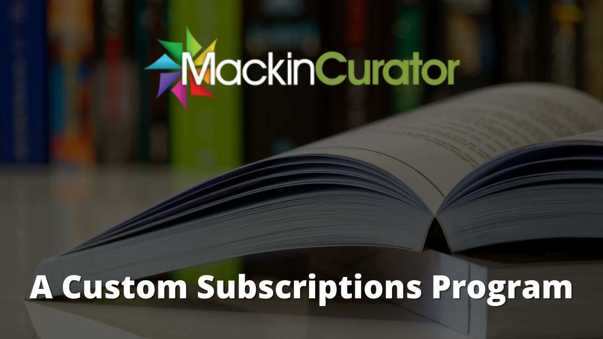 #MackinCurator: A Custom Print and Digital Subscription Program.

Our professional #librarians and #educators work with you to create a custom program of titles that meet your needs. Best of all, YOU decide how much you want to spend!

Get started: home.mackin.com/library/mackin…
