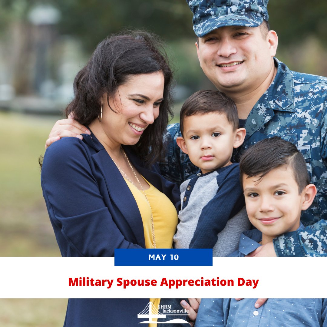 To the backbone of our armed forces families, thank you, military spouses! Your courage and dedication inspire us all. ❤️👏 #MilitarySpouseAppreciation #GratefulNation #SHRMJacksonville #HRFlorida