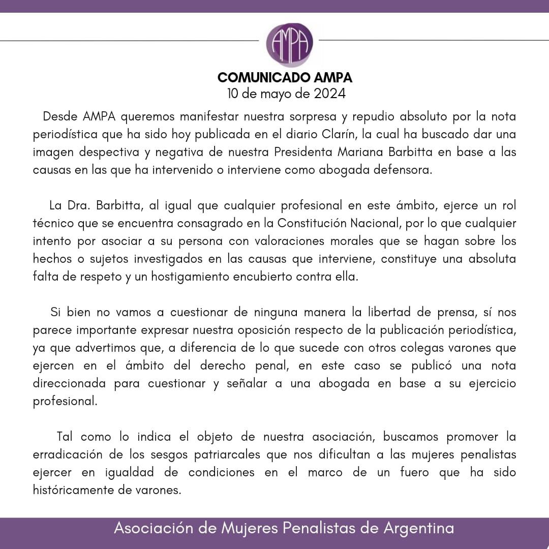 #Comunicado #AMPA #Diario #Clarin