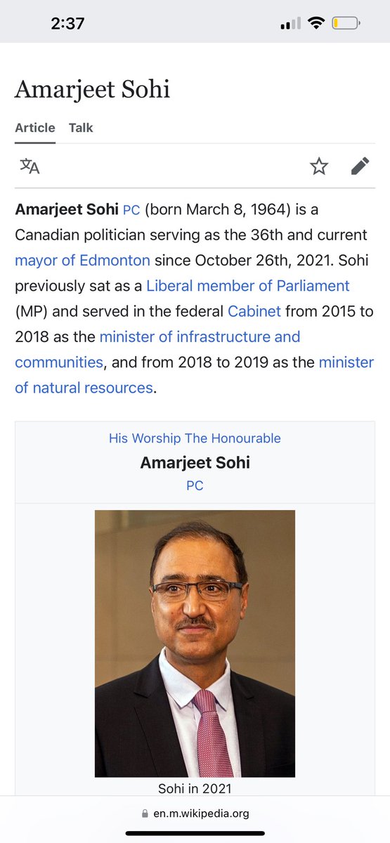 #Edmonton Mayor #Sohi, a #WEF “Young Global Leader” like #JustinTrudeau and working for Trudeau’s cabinet as “Minister of Infrastructure”… how did he become Mayor of Edmonton?? 

Was he selected and placed there by #KlausSchwab to create these 15 minute cities out of Edmonton??…